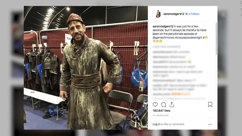 Rodgers fue invitado a participar en "Game of Thrones"