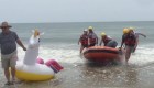 Rescatan a un niño arrastrado al mar en un inflable