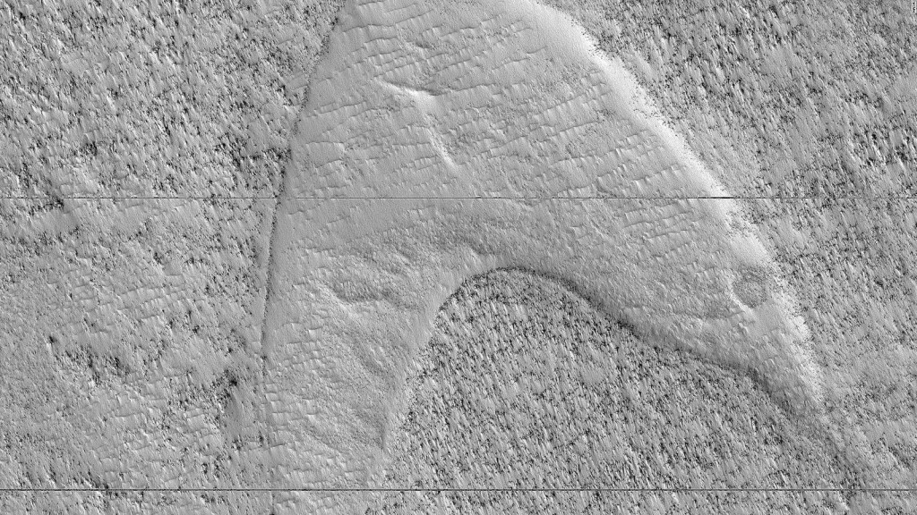La NASA detecta un símbolo de "Star Trek" en Marte