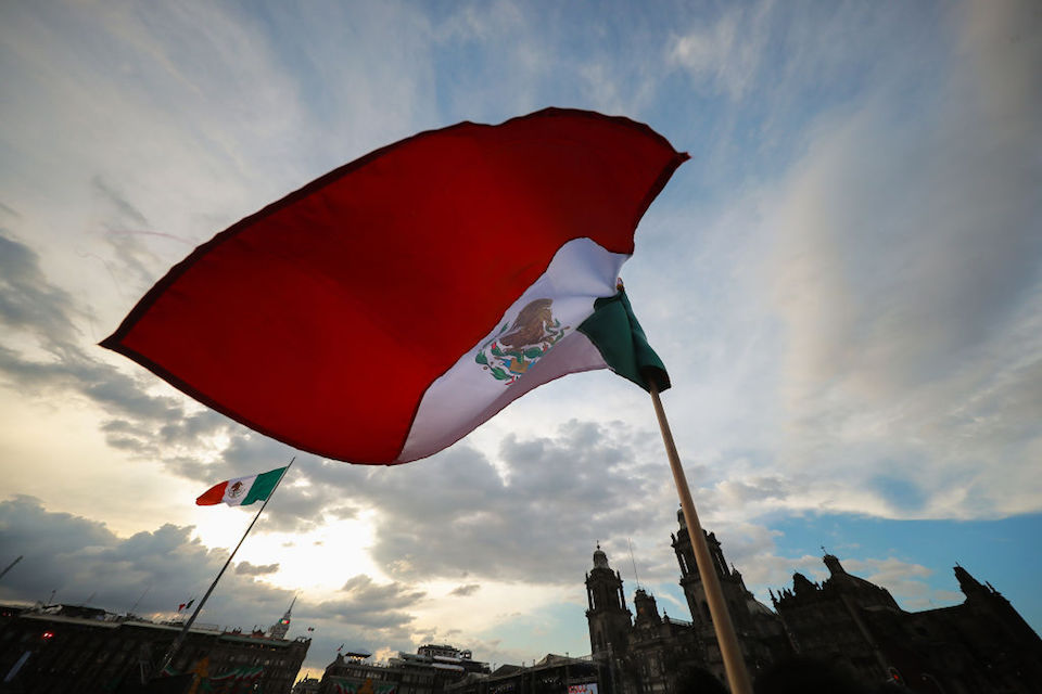 MEXICO CITY, MEXICO - SEPTEMBER 15: General view of the celebrations of Mexico's Independence Day at Zocalo on September 15, 2019 in Mexico City, Mexico. This event also known as 'El Grito' marks the first one of President Lopez Obrador's administration. (Photo by Hector Vivas/Getty Images)