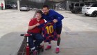 Niño conoció a Messi luego que le salvaron la pierna