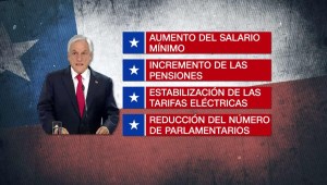 Chilenos dudan de la agenda social de Sebastián Piñera