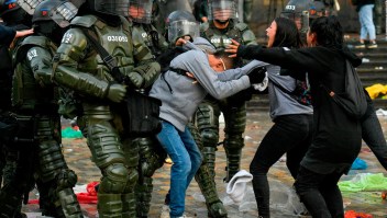 Las imágenes de los enfrentamientos en Bogotá