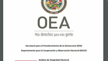 Informe final de la OEA no puede validar elecciones 2019