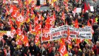 Jornada de manifestaciones y huelga en Francia