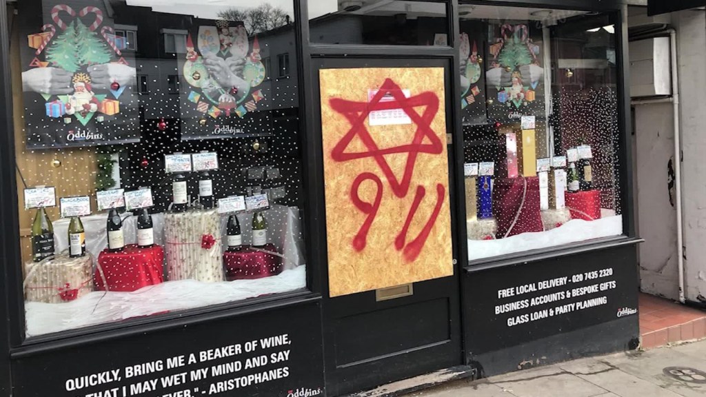 Grafiti antisemita en Londres