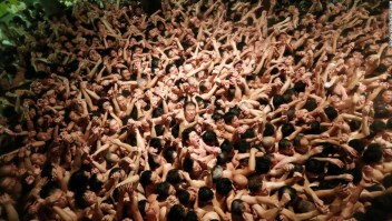 Festival Desnudo: Miles de personas se reúnen para el 'Hadaka Matsuri' anual de Japón