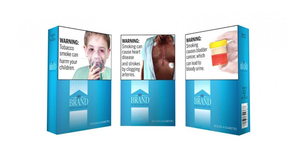 Nuevas gráficas de advertencia en paquetes de cigarrillos
