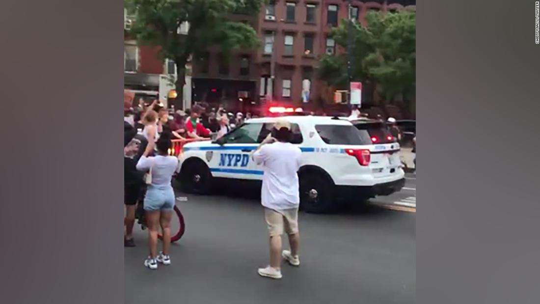 Video appears to show a NYPD vehicle ramming a crowd during a protest.