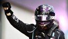 Lewis Hamilton y su celebración simbólica
