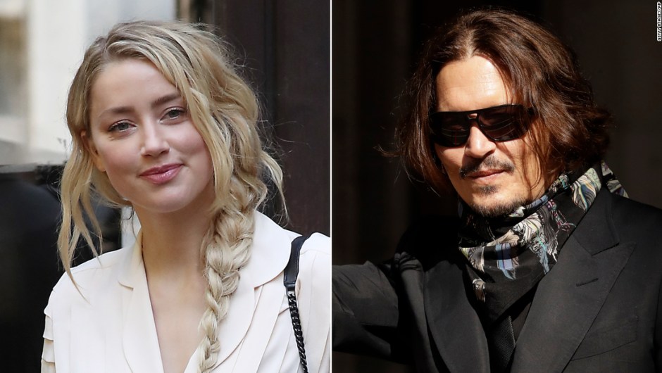 Amber Heard y Johnny Depp arriban a la corte el lunes.