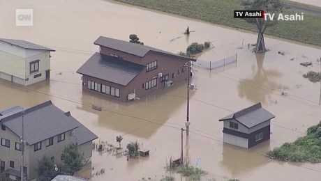 Desborde de río en Japón provoca inundaciones