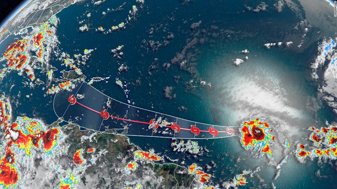 Tropical storm Gonzalo sets a record as it moves into the Caribbean