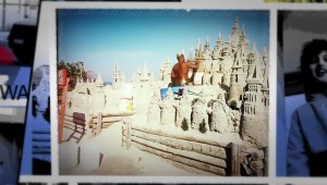 El hombre detrás de gigantes esculturas de arena en Brasil