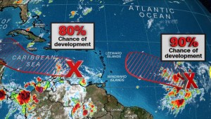 Múltiple amenaza tropical en el Atlántico