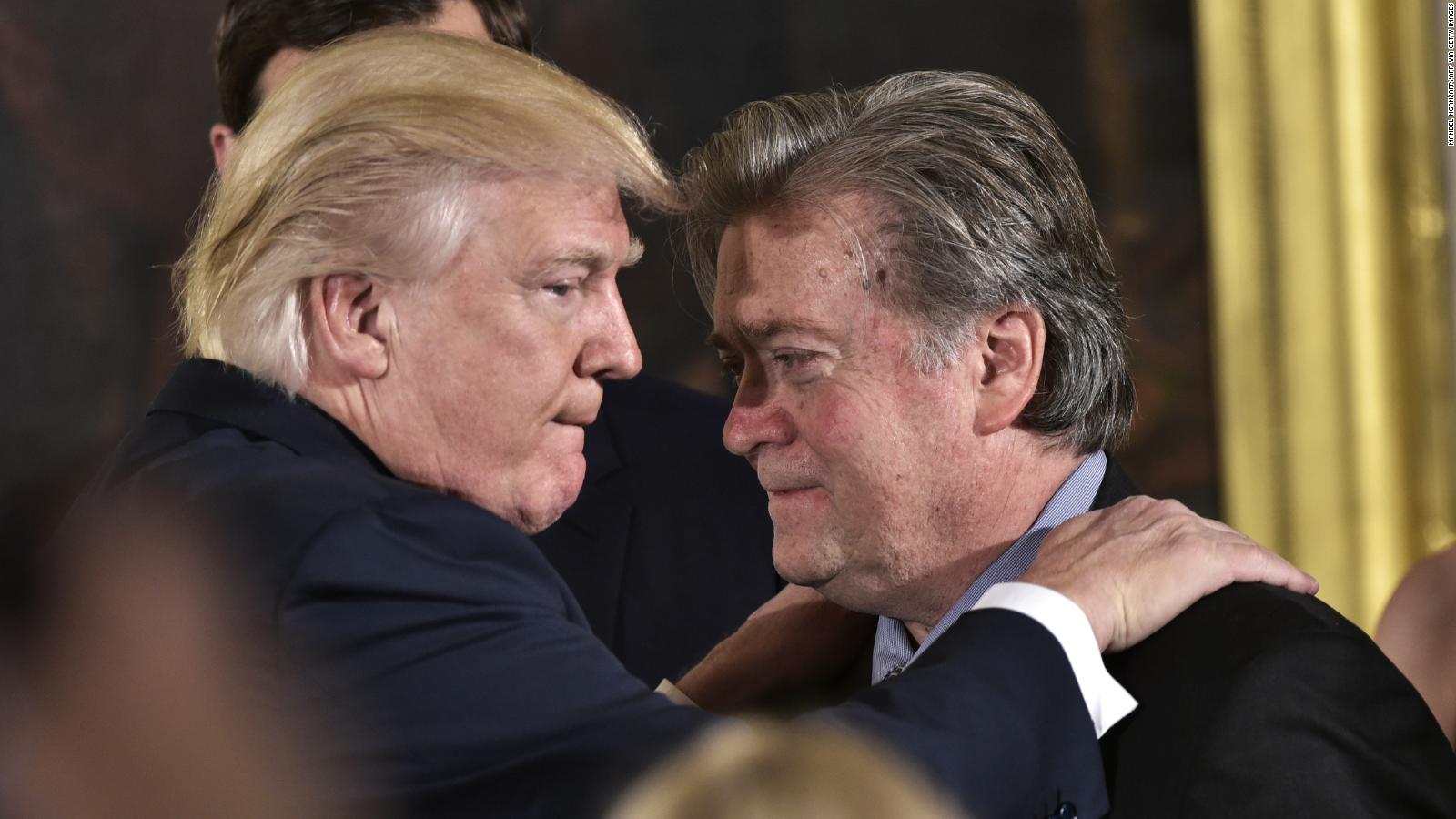 Trump reacts to the arrest of his former adviser Steve Bannon