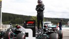 Hamilton y su dedicatoria tras la pole position en Bélgica