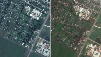 Imágenes de satélite de antes y después muestran la destrucción generalizada del huracán Laura
