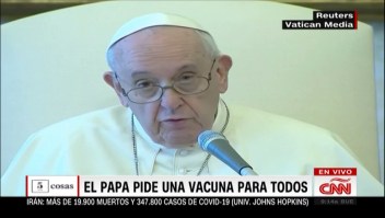  El papa Francisco pide que la vacuna contra el covid-19 sea para todos
