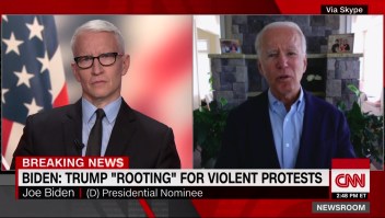 Joe Biden a CNN: "Trump está animando las protestas violentas"