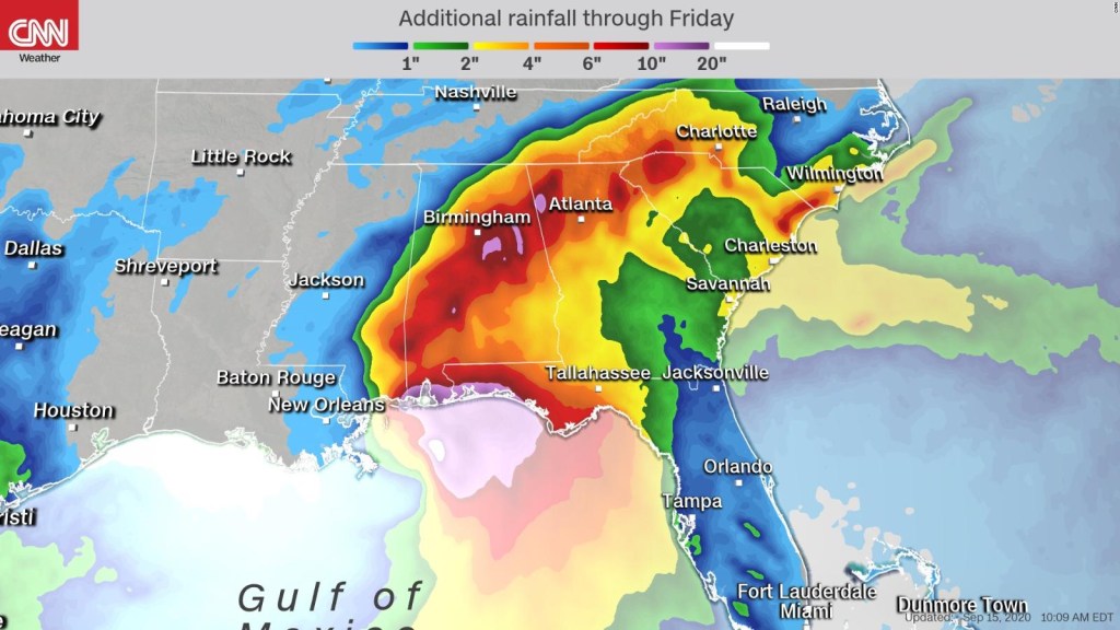 Sally afecta varios estados en el Golfo de México