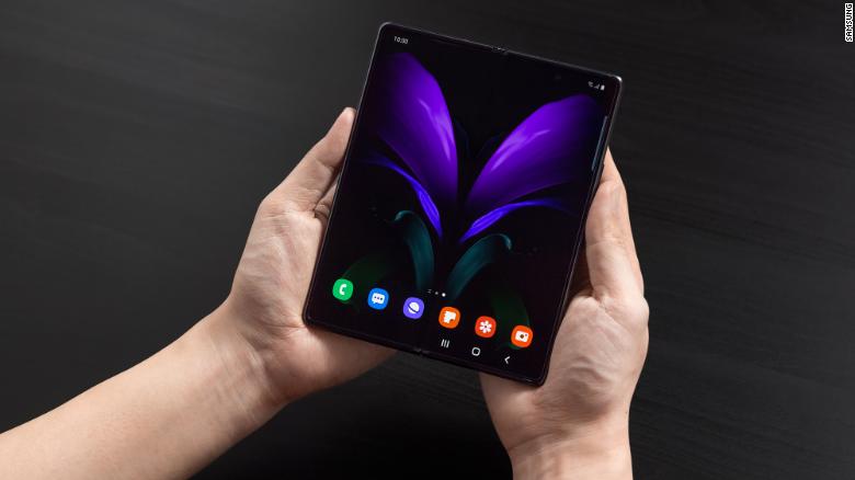 Samsung's Galaxy Z Fold 2 has a 6.2-inch screen that folds out onto a screen the size of a 7.6-inch tablet.