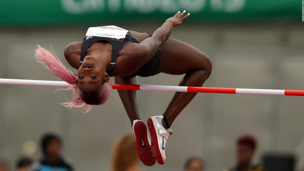 The modeling agency rejects her and becomes an Olympic star