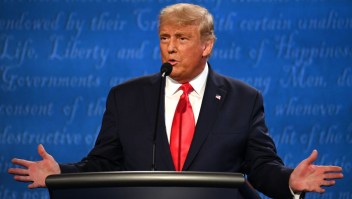 Así usó Trump sus primeros dos minutos en debate final