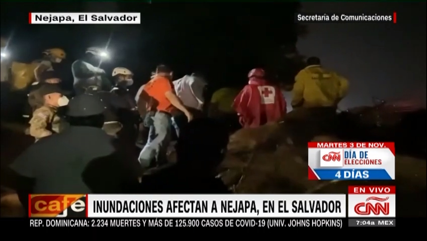 Inundaciones en Nejapa, en El Salvador, provocan deslaves