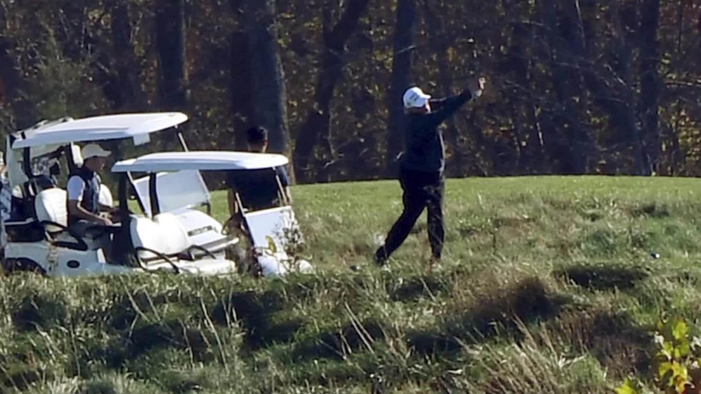 Trump played golf while Biden was declared the winner