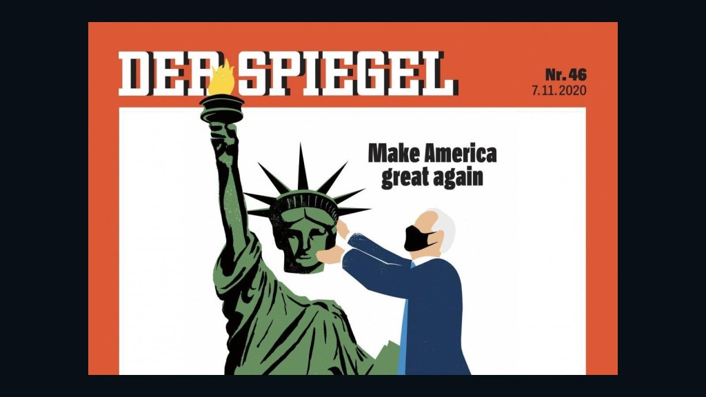Revista repite portada de Trump después de la victoria de Biden