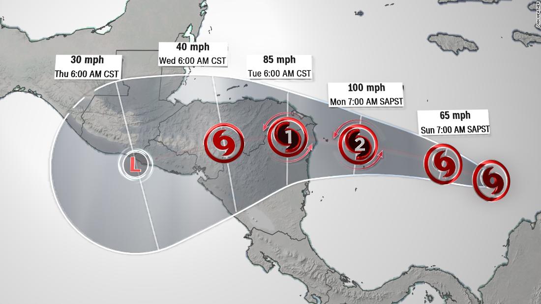 Iota golpeará Centroamérica como un gran huracán