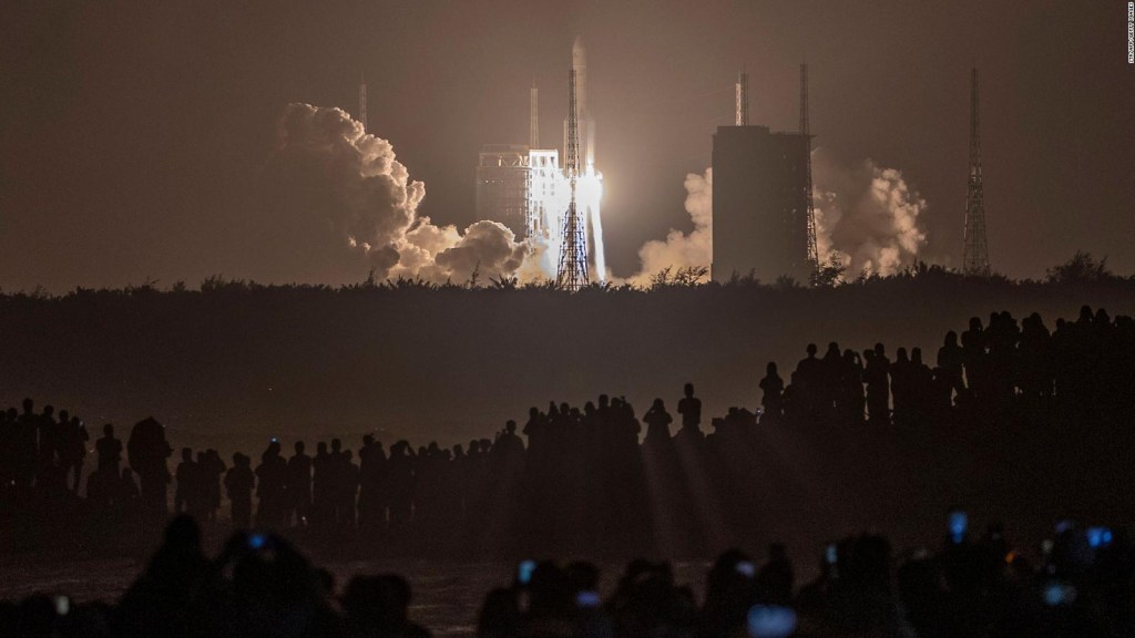 Cómo la nave espacial china Chang'e-5 aterrizó en la luna