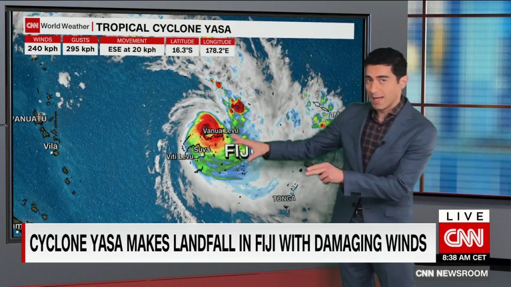 Tropical Cyclone Yasa makes landfall in Fiji with the force of a Category 4 hurricane