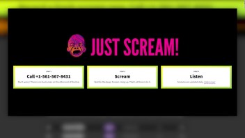 La línea "Just Scream!" ofrece desahogarse por teléfono