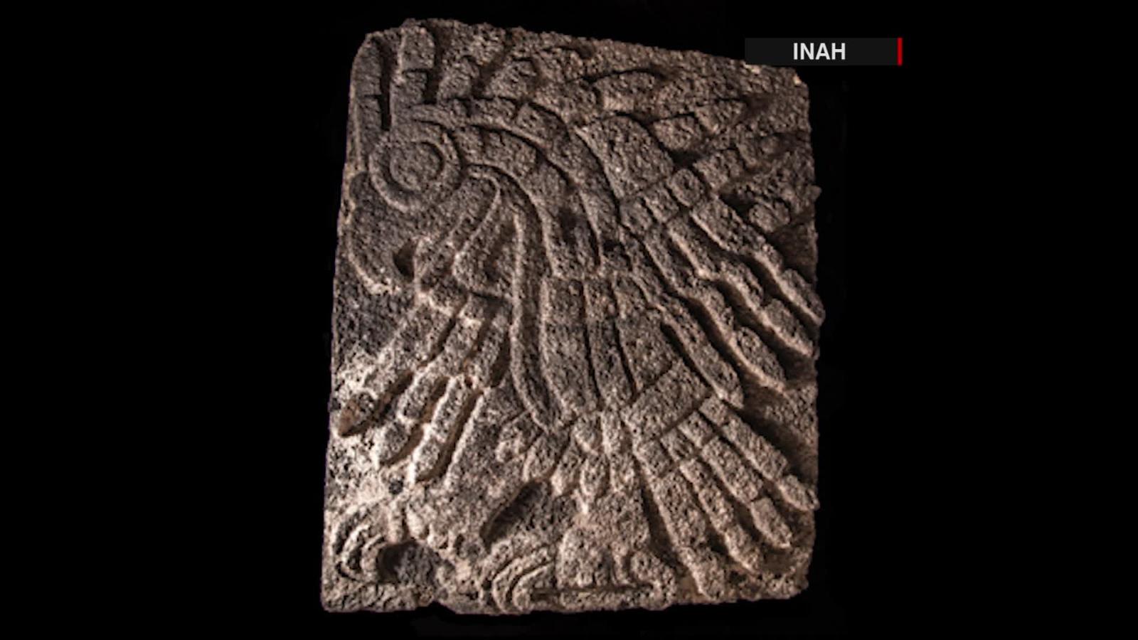 Águila real tallada en piedra revelaría secretos del Templo Mayor de  México, según arqueólogos | Video | CNN