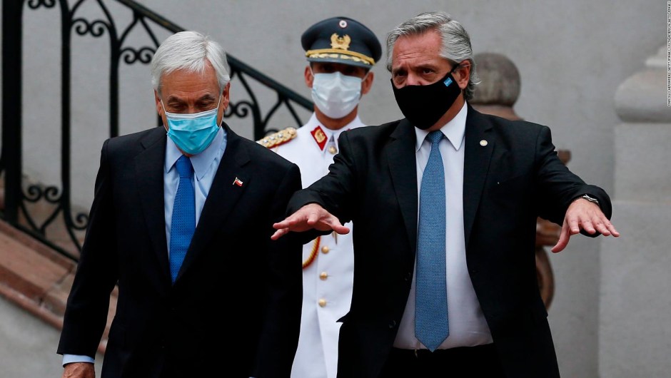 Alberto Fernández visita Chile y se reúne con Piñera