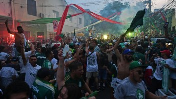 Afición de Palmeiras celebran haciendo caso omiso a la pandemia