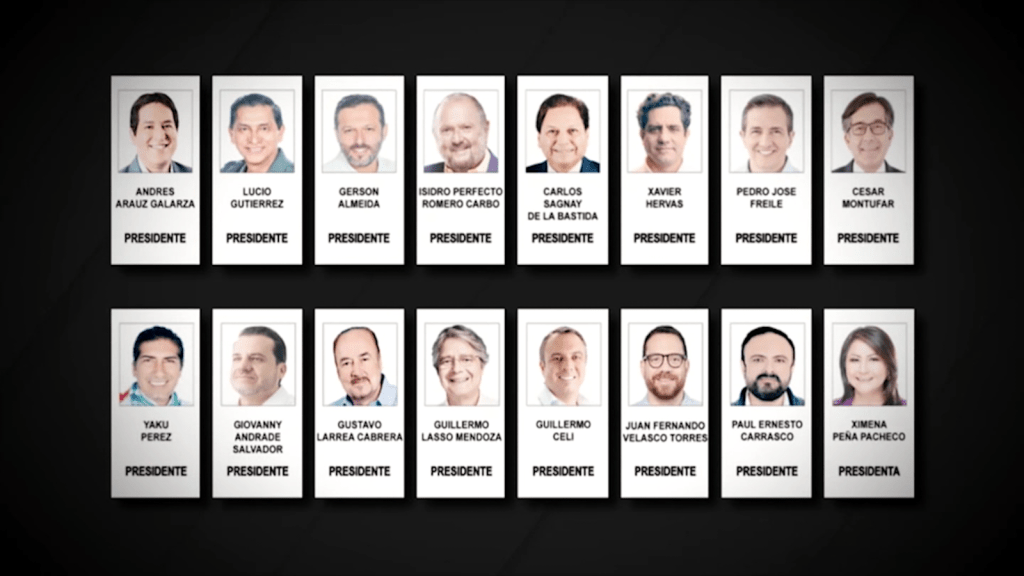 Ecuador nunca había tenido tantos candidatos en la boleta presidencial