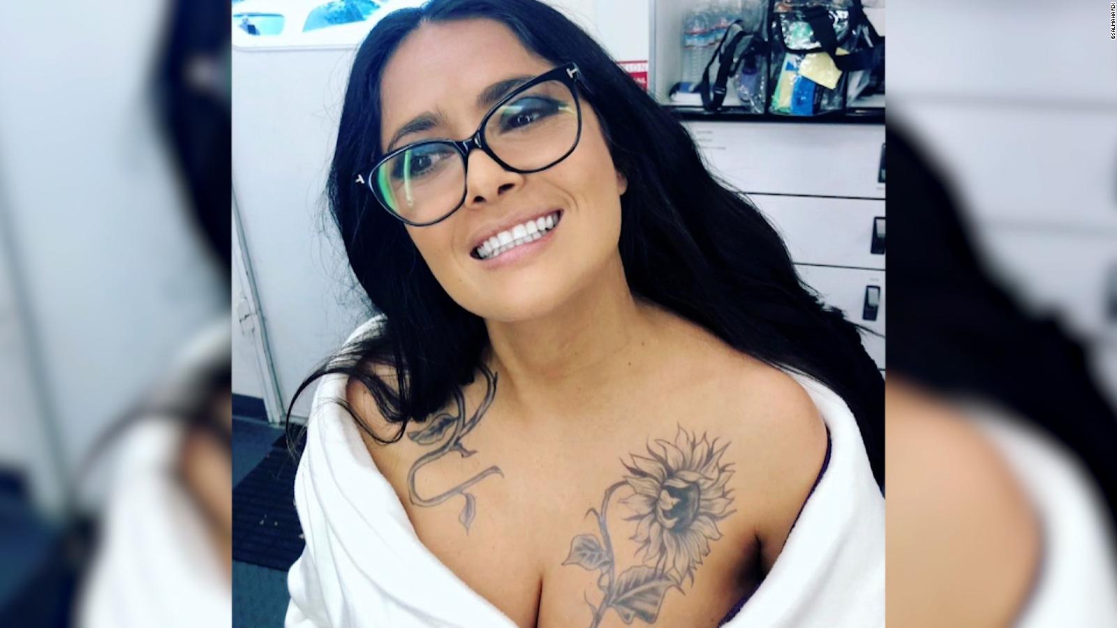 Salma Hayek Surprises Her Fans By Showing Her New Tattoos Video Cnn The Limited Times