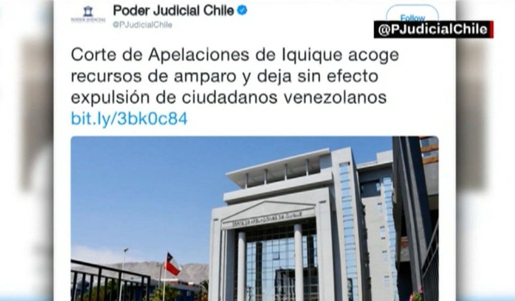 Chile frena la expulsión de venezolanos