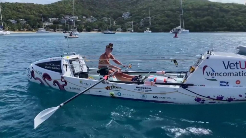 He was 21 years old and crossed the Atlantic Rowing alone