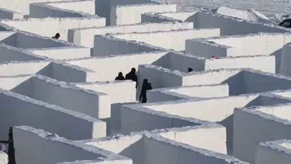 This is the largest ice maze in the world