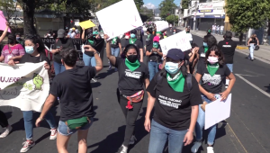 Marchas en El Salvador previas al Día de la Mujer
