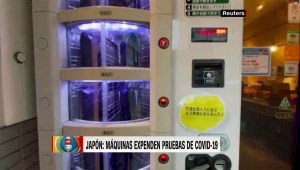 Máquina expendedora de pruebas de covid-19 en Tokio