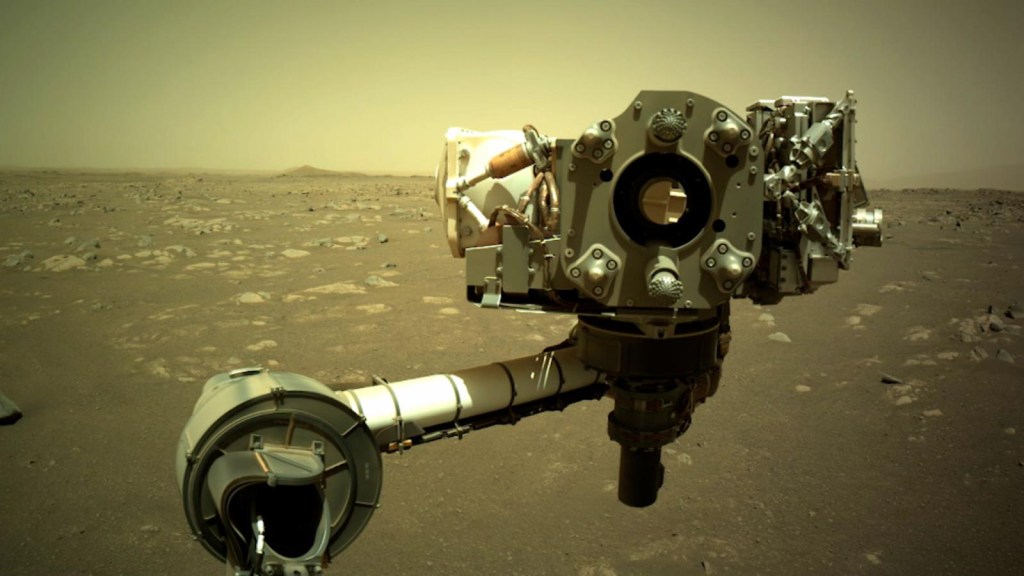 This is the sound of the laser of diligence on Mars