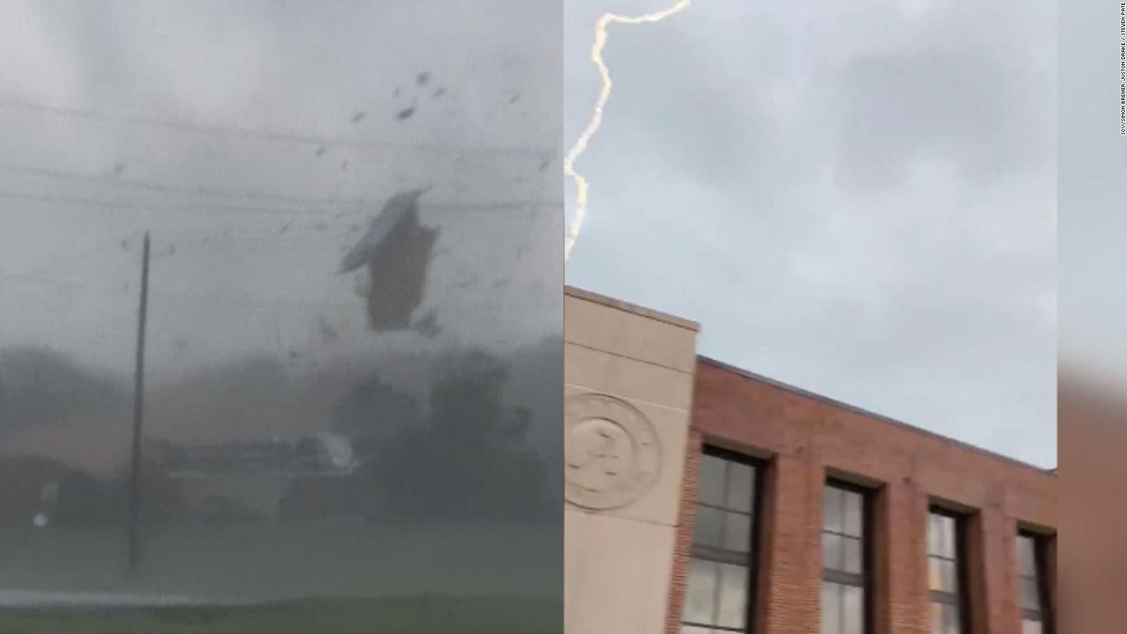 Huge tornado tornado techos in Tuscaloosa and a ray impacta university campus in the zone |  Video