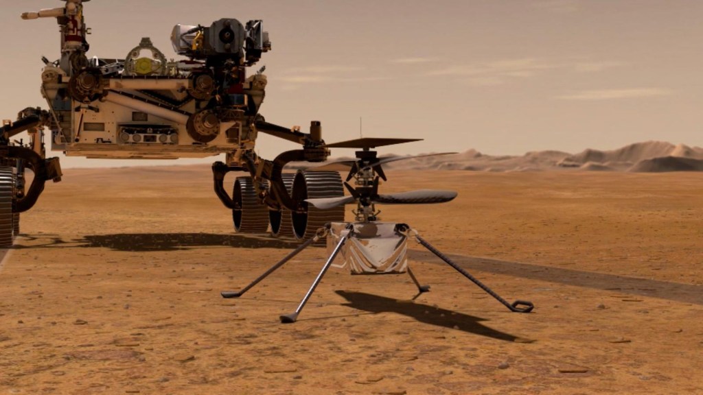 La NASA prepara su primer vuelo en helicóptero a otro planeta