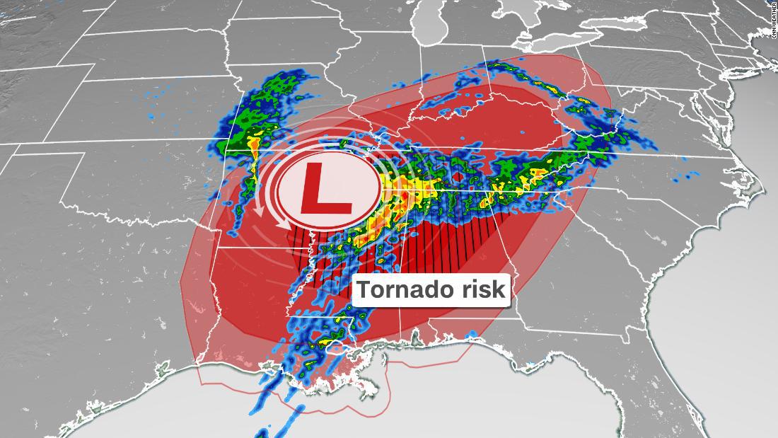 Strong tornadoes could hit the southern U.S. again