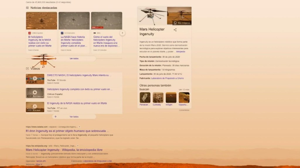 Google and NASA celebrate Ingenuity flight on Mars
